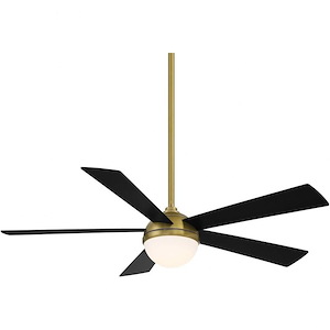 Eclipse - 5 Blade Ceiling Fan with Light Kit In Contemporary Style-14.96 Inches Tall and 54 Inches Wide
