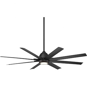 Mocha XL - 8 Blade Ceiling Fan with Light Kit In Traditional Style-16 Inches Tall and 66 Inches Wide