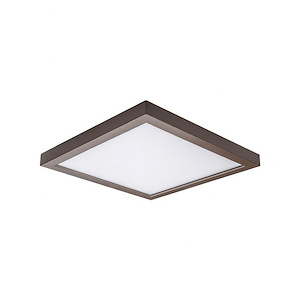 12W 1 LED Square Flush Mount in Functional Style-5 Inches Wide by 0.6 Inches High