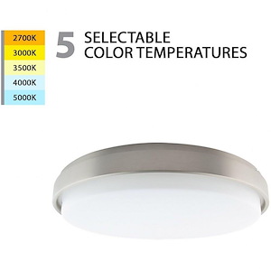 Lithium-31W 1 LED Round Flush Mount in Transitional Style-18.82 Inches Wide by 3.96 Inches High - 1216974