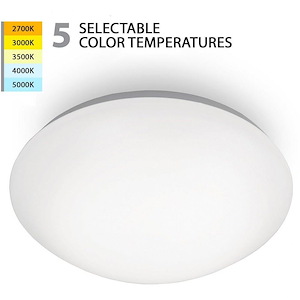 Glo-15W 1 LED Flush Mount in Functional Style-11.75 Inches Wide by 3.5 Inches High - 1040105