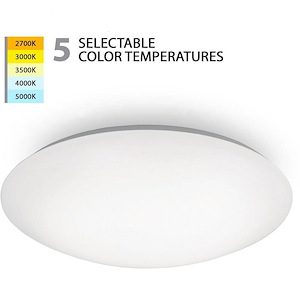 Glo-27W 1 LED Flush Mount in Functional Style-16.5 Inches Wide by 4.5 Inches High