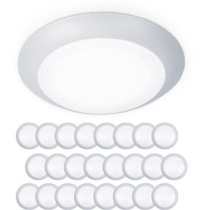 Disc-15W 3000K 1 LED Flush Mount & Retrofit Kit (Pack of 24) in Functional Style-7.4 Inches Wide by 1.25 Inches High - 897846