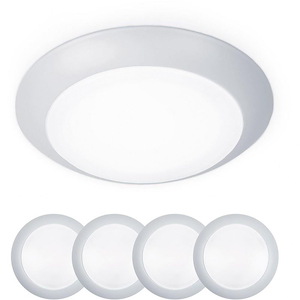 Disc-15W 3000K 1 LED Flush Mount & Retrofit Kit (Pack of 4) in Functional Style-7.4 Inches Wide by 1.25 Inches High - 897847