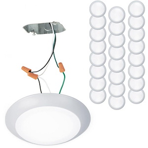 Disc-15W 3000K 1 LED Flush Mount (Pack of 24) in Functional Style-7.4 Inches Wide by 1.25 Inches High - 897849