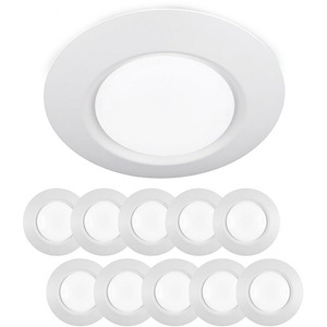 I Can&#39;t Believe It&#39;s Not Recessed-16W 3000K 1 LED Flush Mount (Set of 10)-7.5 Inches Wide by 1.5 Inches High