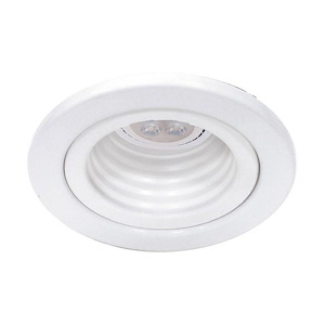 8W 1 LED Round Step Baffle Trim in Functional Style-3.56 Inches Wide by 0.19 Inches High