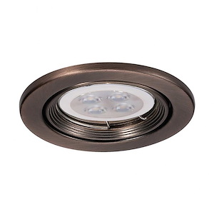 8W 1 LED Round Downlight Trim in Functional Style-3.56 Inches Wide by 0.19 Inches High