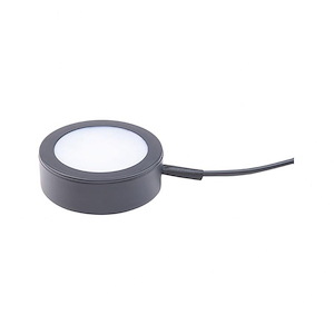 120V 4W 1 LED Puck Light with Single Lead Wire and Power Cord with Roll Switch in Functional Style-5.71 Inches Wide by 1.97 Inches High
