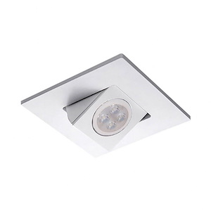 8W 1 LED Square Adjustable Directional Trim in Functional Style-5.13 Inches Wide by 1.19 Inches High