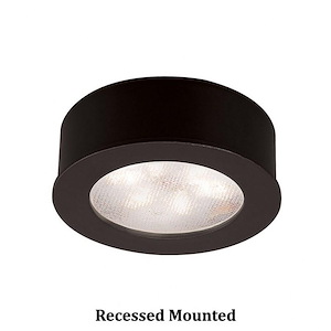 Ledme-4.8W 1 LED Round Recessed/Surface Mount Button Light-2.25 Inches Wide by 2.25 Inches High