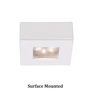 Ledme-4.8W 1 LED Square Recessed/Surface Mount Button Light-2.25 Inches Wide by 2.25 Inches High