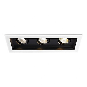 Mini Multiples-33W 25 degree 90CRI 3 LED Airtight Housing with Trim in Functional Style-8.69 Inches Wide by 5.13 Inches High