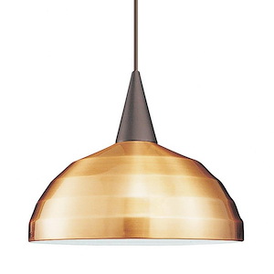 Felis Monopoint Pendant 1 Light Brushed Nickel-11.5 Inches Wide by 6.5 Inches High