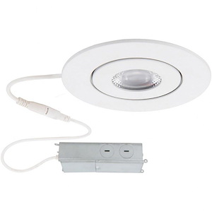 Lotos-6W 1 LED Round Adjustable Recessed Kit in Functional Style-3.5 Inches Wide by 1.63 Inches High