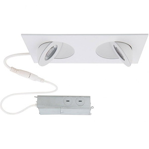 Lotos-12W 2 LED Square Adjustable Recessed Kit in Functional Style-3.5 Inches Wide by 1.63 Inches High