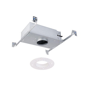 FQ - 15W LED IC Round Trimless Shallow New Construction Housing-3.88 Inch Tall and 6.4 Inch Wide - 1367750