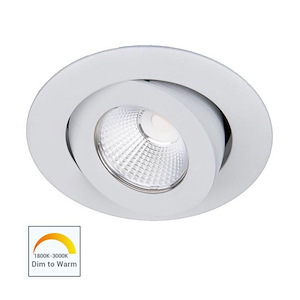 Oculux Warm Dim-11W 1 LED Round Adjustable Trim with Flood Dim to Warm in Contemporary Style-4.75 Inches Wide by 4 Inches High