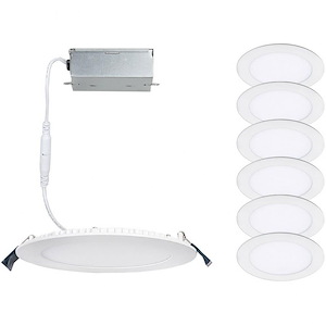 Lotos - 4 Inch 9W 3000K 1 LED Round Line Voltage Remodel Kit (Pack of 6)