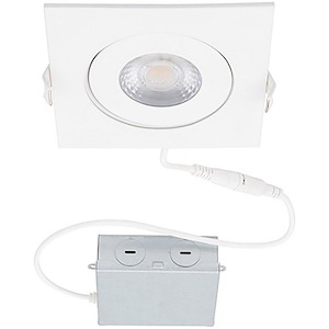 Lotos-9W 1 LED Square Adjustable Recessed Kit in Functional Style-4.73 Inches Wide by 1.63 Inches High - 1217025