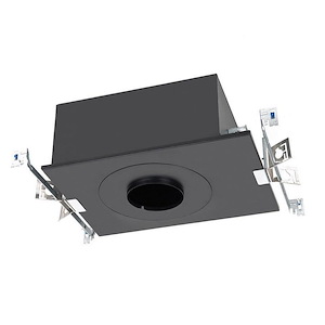 Volta - 17.69 Inch 15W 1 LED Recessed Chicago Plenum Housing for Round Trim with Emergency Backup Battery