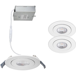 Lotos-14W 3000K 1 LED Round Line Voltage Adjustable Recessed Kit (Pack of 2) in Functional Style-6.85 Inches Wide by 1.18 Inches High