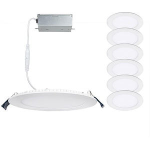 Lotos-14W 3000K 1 LED Round Line Voltage Remodel Kit (Pack of 6) in Functional Style-6.85 Inches Wide by 0.9 Inches High