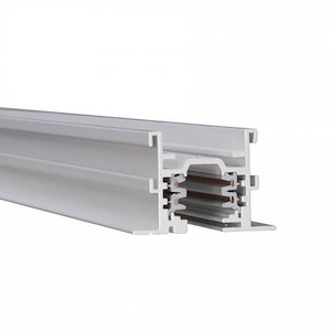 Accessory-277V W Track Flangled 2-Circuit Recessed Track-2.44 Inches Wide by 1.63 Inches High
