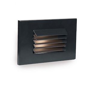3.5W 1 LED Horizontal Louvered Step/Wall Light in Functional Style-3.13 Inches Wide by 1.75 Inches High