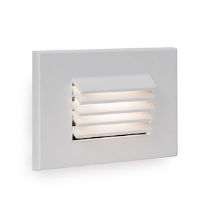 277V 3.5W 1 LED Horizontal Louvered Step/Wall Light in Contemporary Style-5 Inches Wide by 3.13 Inches High