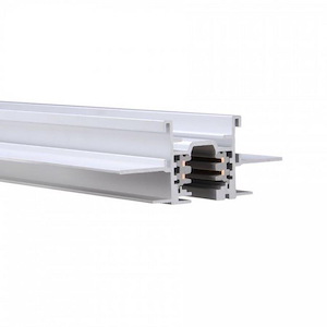 Accessory-120V Flangled 2-Circuit Recessed Track-2.44 Inches Wide by 1.63 Inches High