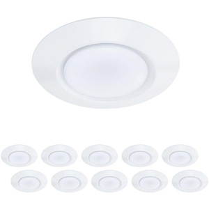 I Can't Believe It's Not Recessed - 16W 1 LED Flush Mount (Pack of 10)-7.5 Inch Tall and 1.5 Inch Wide - 1393321