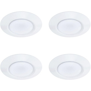 I Can't Believe It's Not Recessed - 16W 1 LED Flush Mount (Pack of 4)-7.5 Inch Tall and 1.5 Inch Wide - 1393322