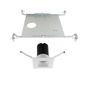 Ion - 2 Inch 9W 1 LED Square Recessed Light with New Construction Frame-in Kit - 1227095