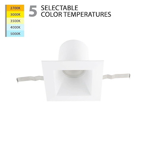 Blaze - 6 Inch 25W 1 LED 5-CCT Selectable Square Recessed Light with Remodel Housing - 1227061