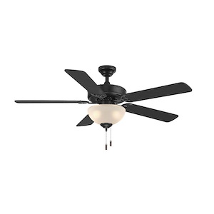 Dalton - 5 Blade Ceiling Fan with Light Kit In Traditional Style-19.4 Inches Tall and 52 Inches Wide