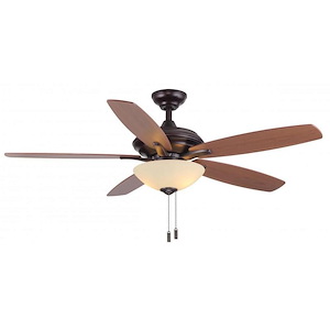 Modelo - 5 Blade Ceiling Fan with Light Kit In Traditional Style-16.7 Inches Tall and 52 Inches Wide
