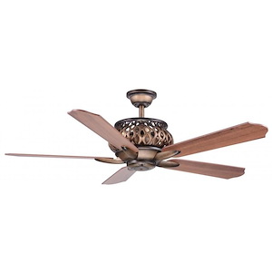 Estela - 5 Blade Ceiling Fan with Light Kit In Traditional Style-16.5 Inches Tall and 52 Inches Wide - 1285727