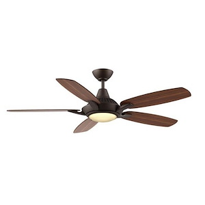 Solero - 5 Blade Ceiling Fan with Light Kit In Modern Style-15.6 Inches Tall and 52 Inches Wide