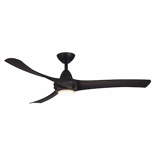 Droid - 3 Blade Ceiling Fan with Light Kit In Modern Style-12.8 Inches Tall and 52 Inches Wide