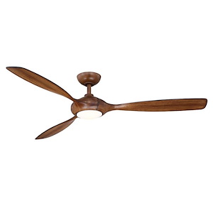 Elan - 3 Blade Ceiling Fan with Light Kit In Modern Style-11.2 Inches Tall and 60 Inches Wide
