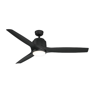 Sora - 3 Blade Outdoor Ceiling Fan with Light Kit In Modern Style-14.4 Inches Tall and 56 Inches Wide
