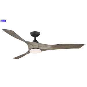 Willow - 3 Blade Smart Ceiling Fan with Light Kit In Modern Style-13.8 Inches Tall and 60 Inches Wide