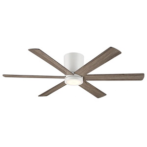 Coldwater - 6 Blade Smart Flush Mount Ceiling Fan In Modern Style-10.5 Inches Tall and 52 Inches Wide