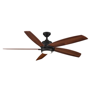 Armand - 5 Blade Ceiling Fan with Light Kit In Modern Style-14 Inches Tall and 56 Inches Wide