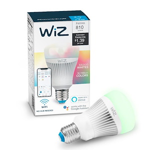 WiZ - 5.75 Inch 11.5W A19 LED Wi-Fi Connected Smart LED Light Bulb - 886517