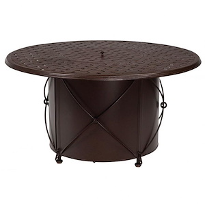 Derby - 30.5 Inch Accented Universal Round Fire Table Base with Round Burner