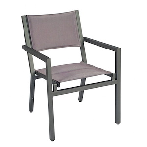 Palm Coast - 34.25 Inch Stackable Padded Sling Dining Armchair