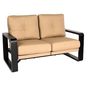 Vale - 60.5 Inch Dual Rocking Love Seat with Upholstered Back