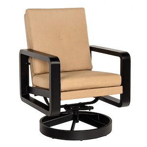 Vale - 37.5 Inch Swivel Rocking Dining Armchair with Upholstered Back - 1083400